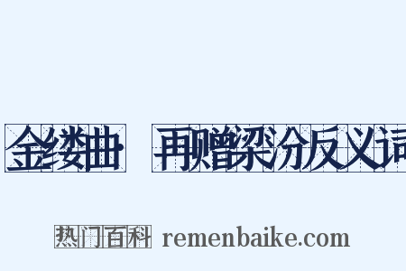 金缕曲·再赠梁汾反义词是什么意思的图片